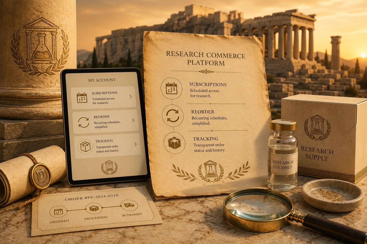 Golden Research Commerce Still Life